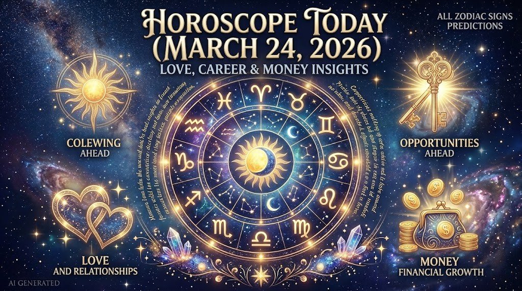 Horoscope Today (March 24, 2026): Love, Career & Money Insights.