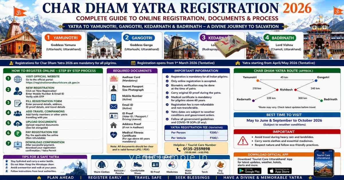 Char Dham Yatra Registration 2026